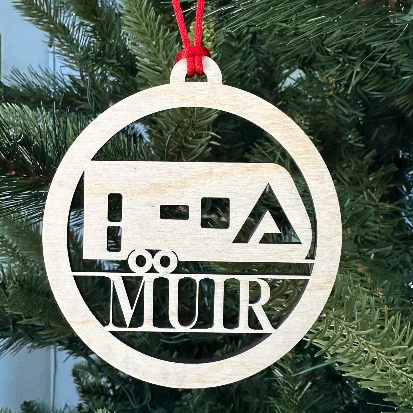 Personalized Alliance Travel Trailer Camper Ornament, Custom Camping Ornament,Round RV Delta Camper Christmas Ornament, Unique Outdoor Gift