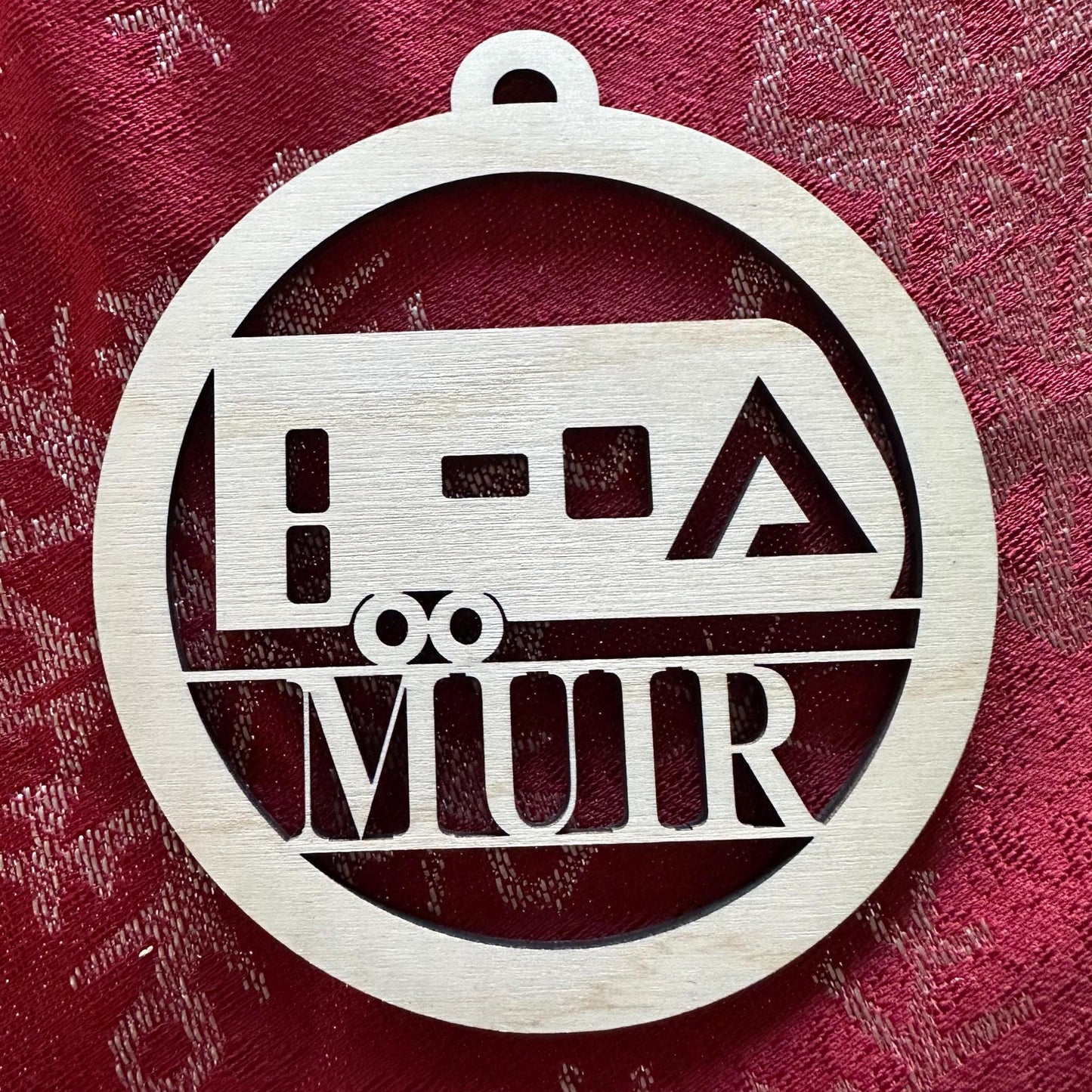 Personalized Alliance Travel Trailer Camper Ornament, Custom Camping Ornament,Round RV Delta Camper Christmas Ornament, Unique Outdoor Gift