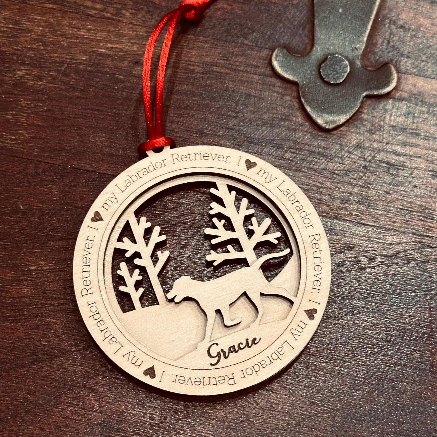 Personalized Labrador Retriever Ornament, Dog Memorial Gift