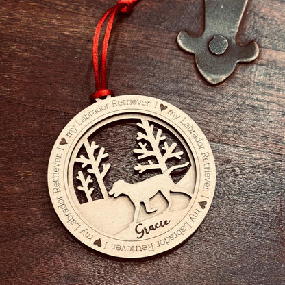 Personalized Labrador Retriever Ornament, Dog Memorial Gift