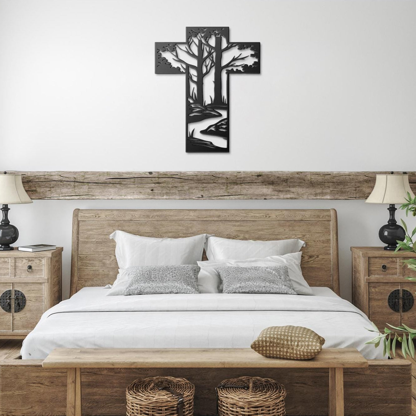 Stream in a wooded forest metal cross wall art
christian wall decor
metal cross home decor
religious metal wall art
cross wall decor
faith based home decor