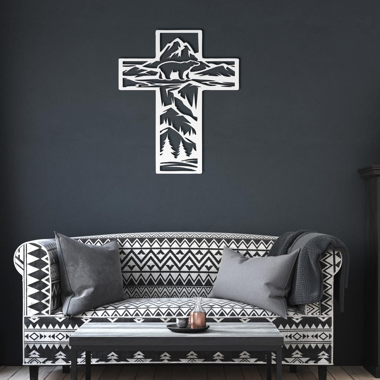 Bear metal cross wall art
christian wall decor
metal cross home decor
religious metal wall art
cross wall decor
faith based home decor