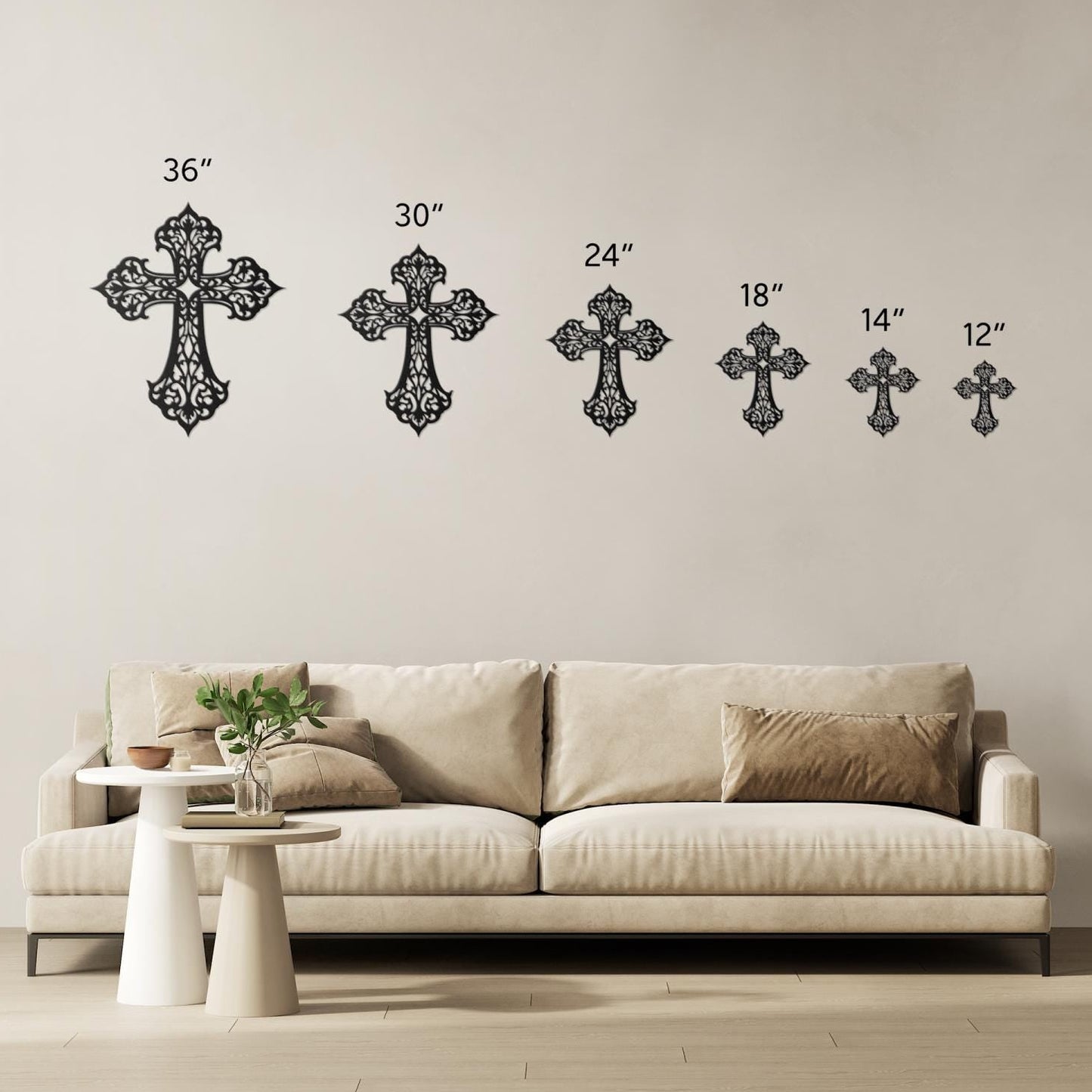 Filigree Metal Cross Wall Art | Decorative Christian Wall Decor | Elegant Faith Home Accent | Religious Gift