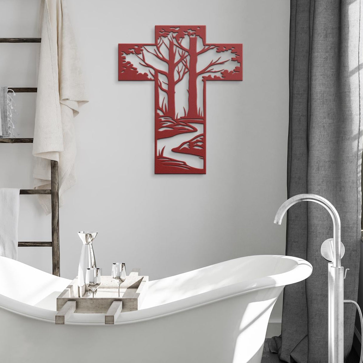 Stream in a wooded forest metal cross wall art
christian wall decor
metal cross home decor
religious metal wall art
cross wall decor
faith based home decor