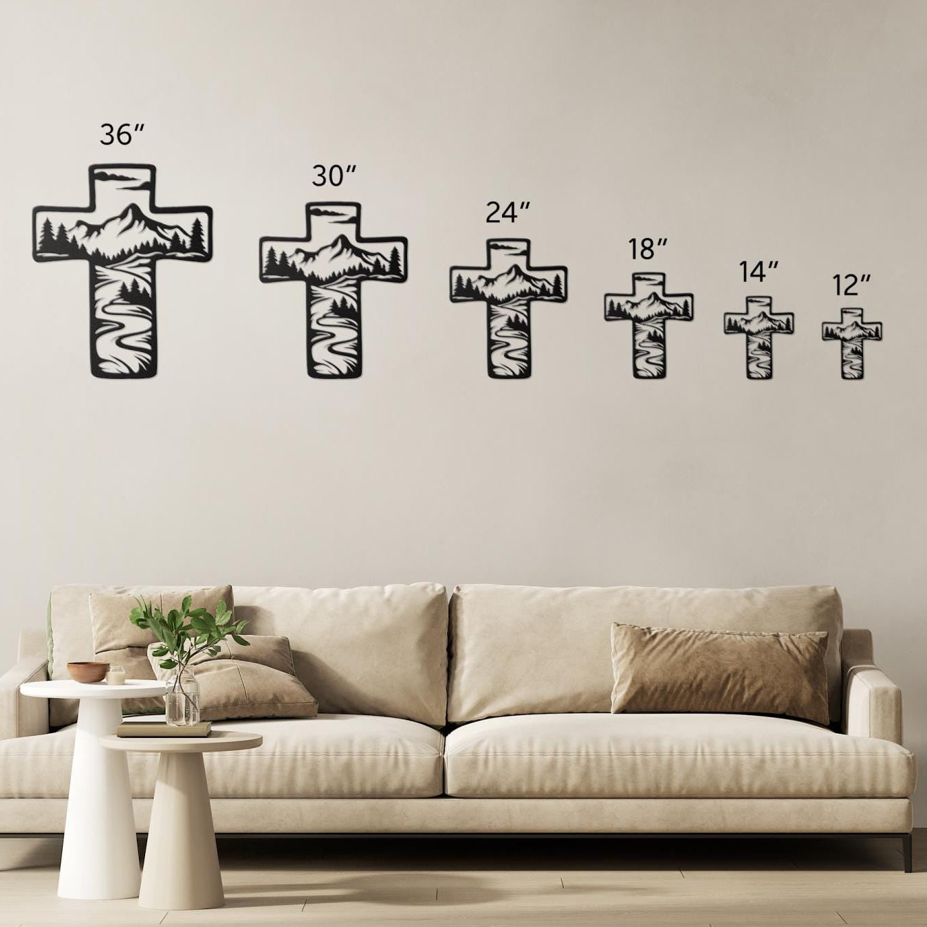 Mountains and a stream metal cross wall art
christian wall decor
metal cross home decor
religious metal wall art
cross wall decor
faith based home decor