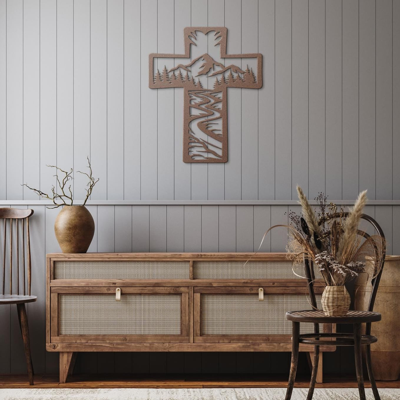 Mountain, forest and stream of water metal cross wall art
christian wall decor
metal cross home decor
religious metal wall art
cross wall decor
faith based home decor