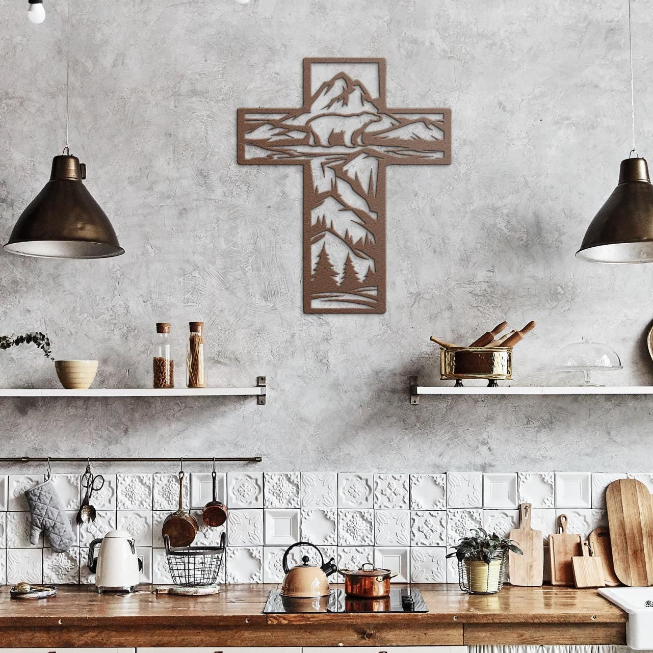 Bear metal cross wall art
christian wall decor
metal cross home decor
religious metal wall art
cross wall decor
faith based home decor