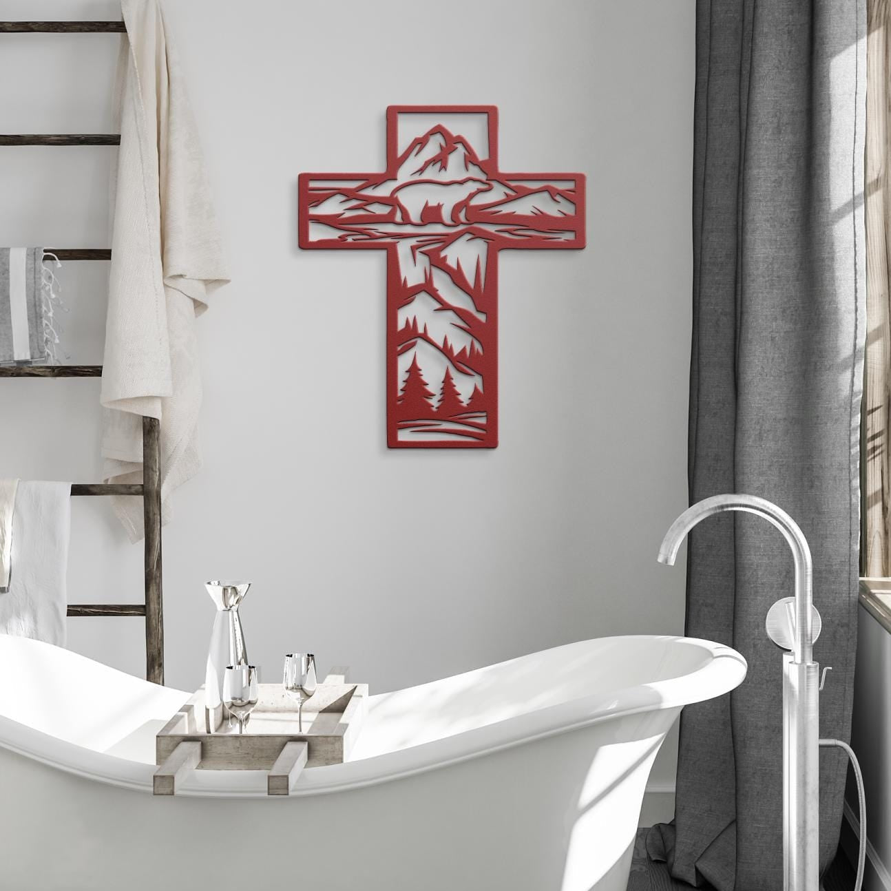 Bear metal cross wall art
christian wall decor
metal cross home decor
religious metal wall art
cross wall decor
faith based home decor
