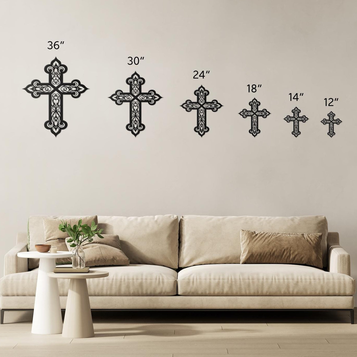 Decorative Filigree Metal Cross | Elegant Christian Wall Art | Faith Home Decor