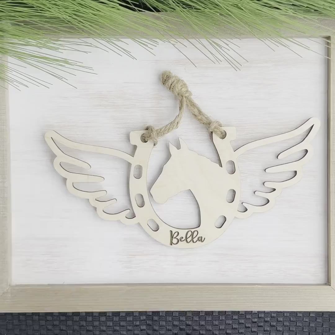 Horse Memorial Ornament, Custom Equestrian Gift, Horse Lover Gift, Memorial Ornament